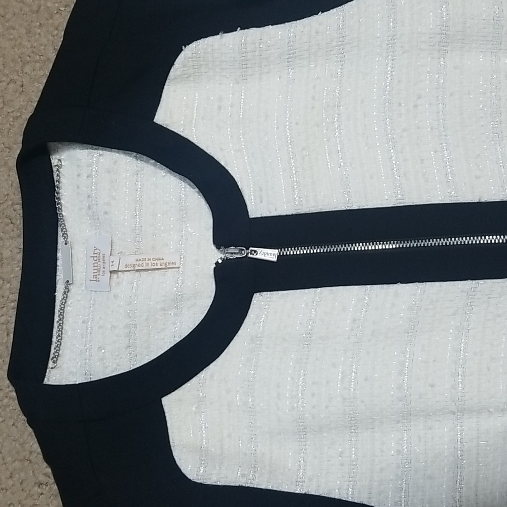 Ivory/Black Spring Coat - Picture 2 of 6